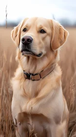Serene Dog Portrait in Nature