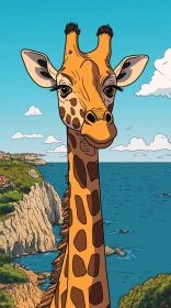 Giraffe Illustration by Coastal Cliffs