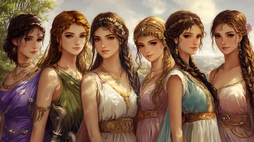 Six Goddesses in a Row