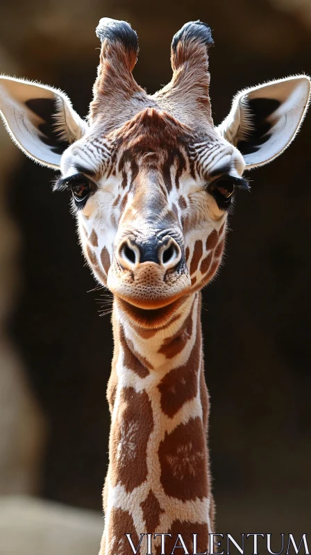 Giraffe in Detail AI Image