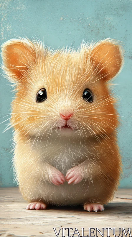 Charming Hamster Illustration AI Image