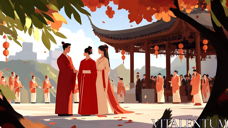 Traditional Wedding in China AI Image