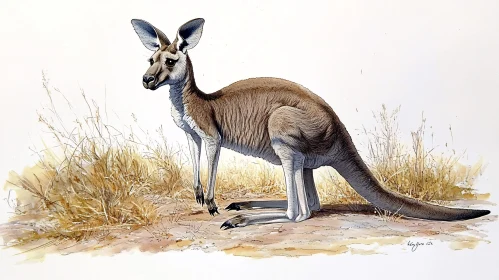 Australian Kangaroo Illustration