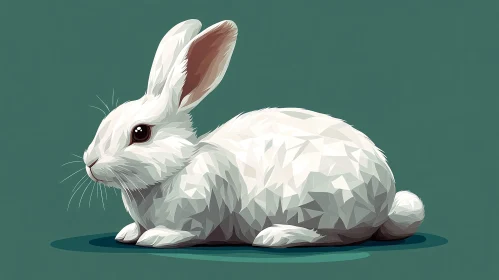 Polygonal Rabbit Illustration