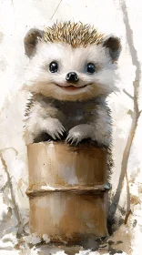 Charming Hedgehog Art