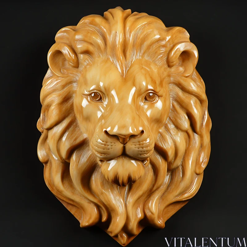 AI ART Lion Head Wall Decor