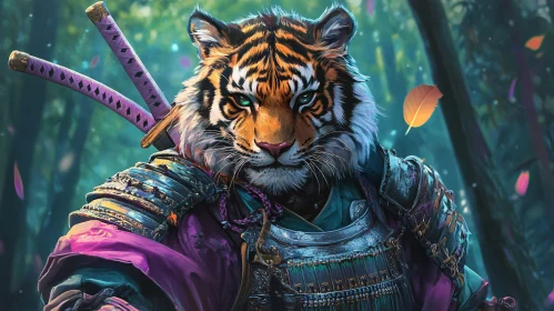 Armored Tiger Samurai: A Feline Warrior