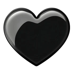 Dark Heart: A Glossy Emblem of Love