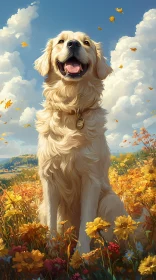 Joyful Golden Retriever in Nature