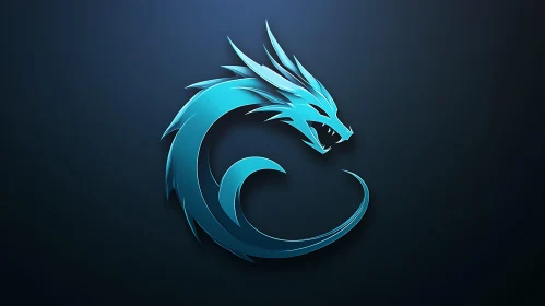 Cyan Dragon Logo Design