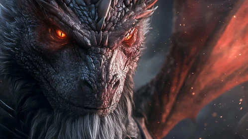 Dragon's Gaze: A Mythical Creature Close-Up