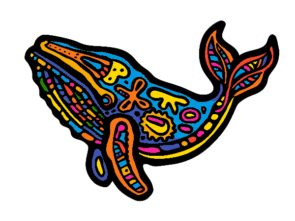 POD Design Abstract Whale Art for Apparel