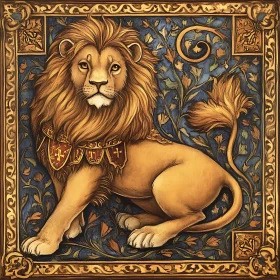 Golden Lion Illustration