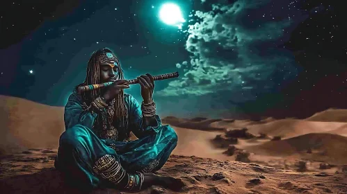 Flute Player in the Night