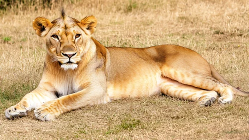 Lioness on the Grass