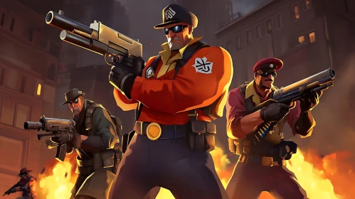 Soldiers Ready for Battle