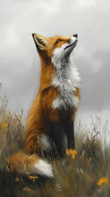 Serenity of a Fox in Art