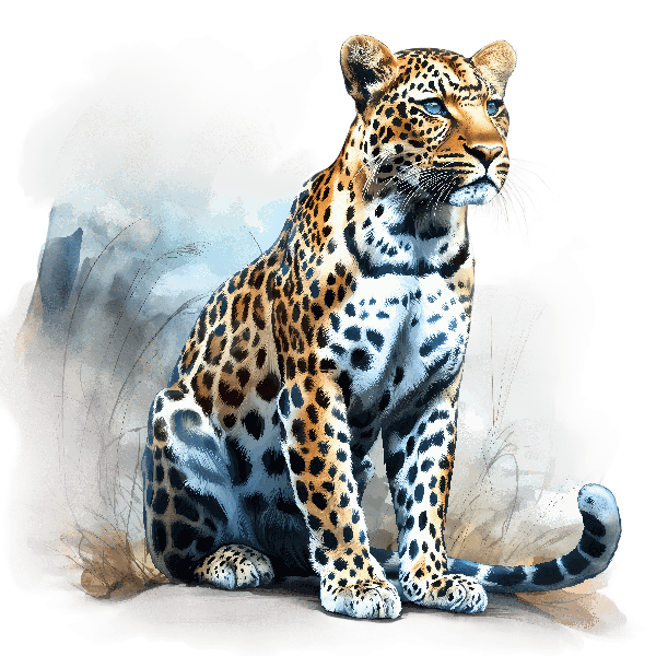 Majestic Leopard T-Shirt Design POD Design