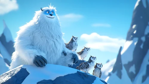 Mountain Friends: Yeti and Owls