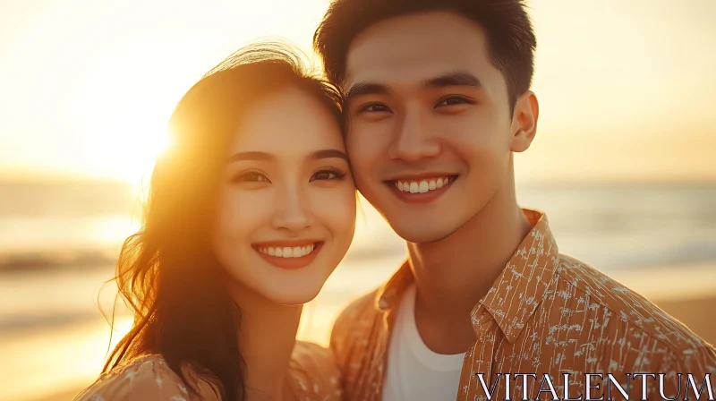 AI ART Golden Hour Couple Portrait