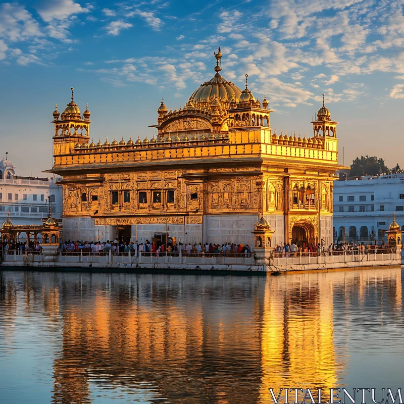 Harmandir Sahib: Golden Reflections AI Image