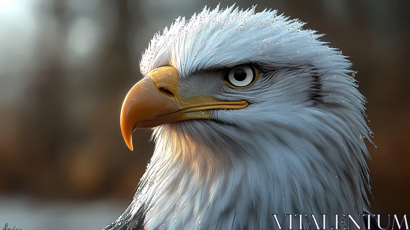 AI ART Fierce Eagle in the Wild