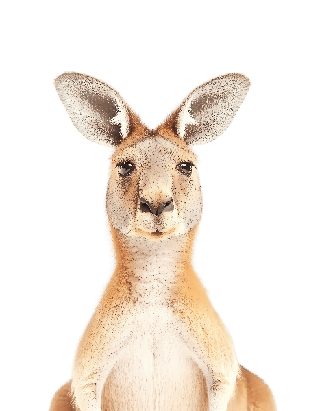 POD Design Realistic Kangaroo Illustration for T-Shirt Printing