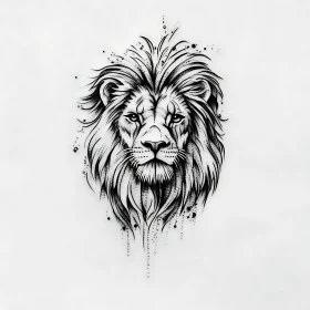 Lion Head Illustration