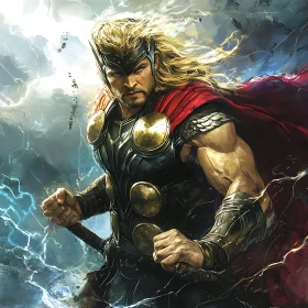 Warrior in Storm: A Heroic Portrait