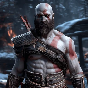 Kratos: God of War Character Illustration