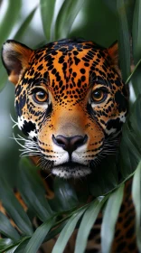 Jaguar Hidden in Jungle