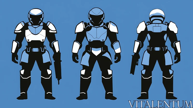 Sci-Fi Soldier Armor Design AI Image