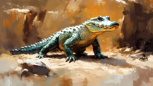 Crocodile in Sunlight Art
