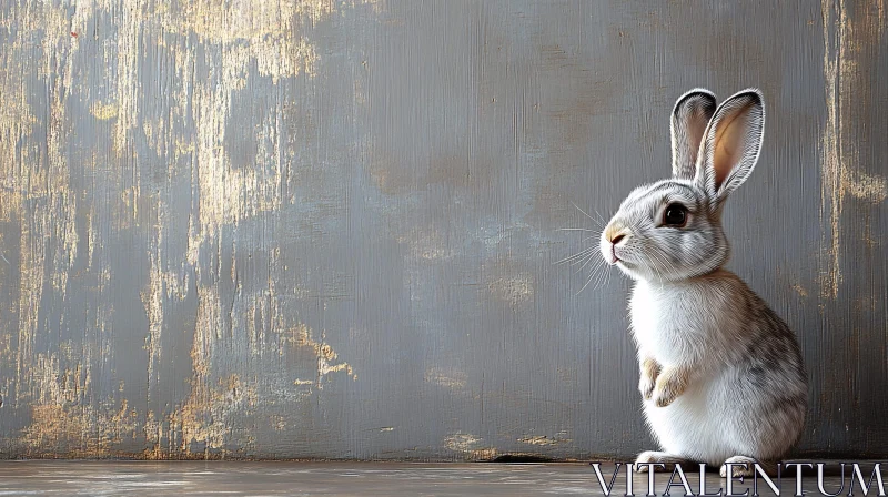 AI ART Rabbit with Rustic Elegance