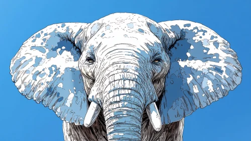 Elephant Portrait Illustration