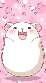 Cute Hamster Bliss in Cartoon Style