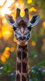 Sunset Giraffe Portrait
