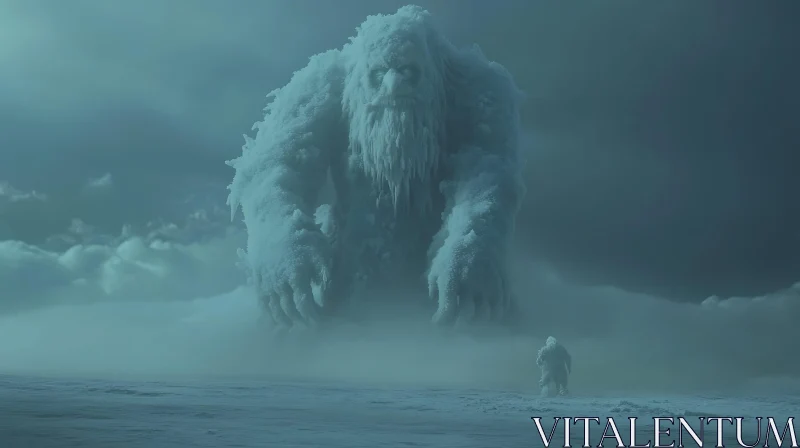 Yeti in the Mist AI Image