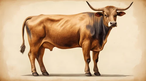 Majestic Bull Illustration