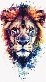 Vibrant Lion Art