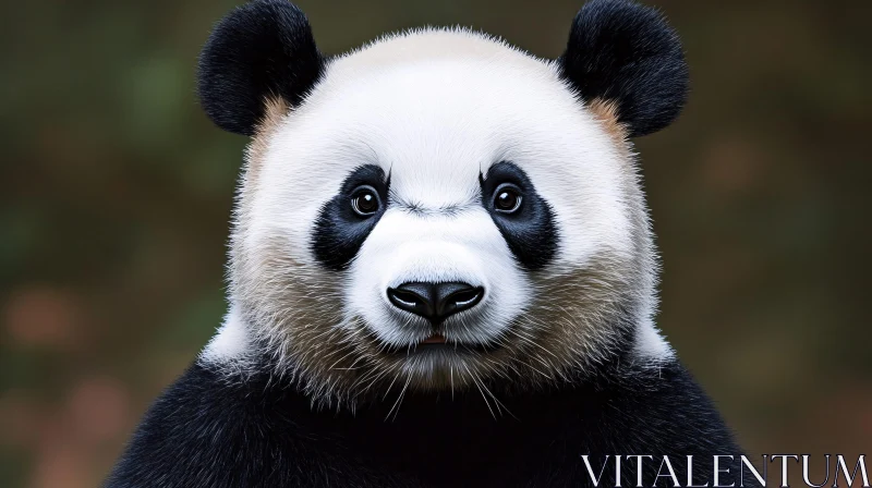 Wildlife Panda Face Close-Up AI Image