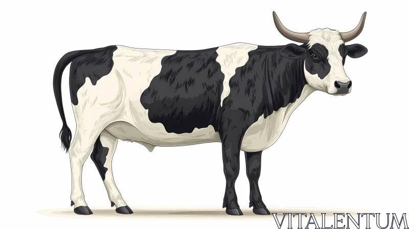 Farm Life Cow Art AI Image