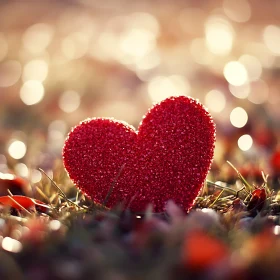 Sparkling Heart on Ground