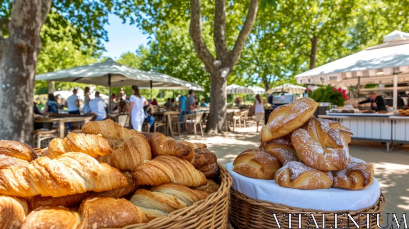 Captivating French Pastries at an Outdoor Market - Nikon D850 AI Image