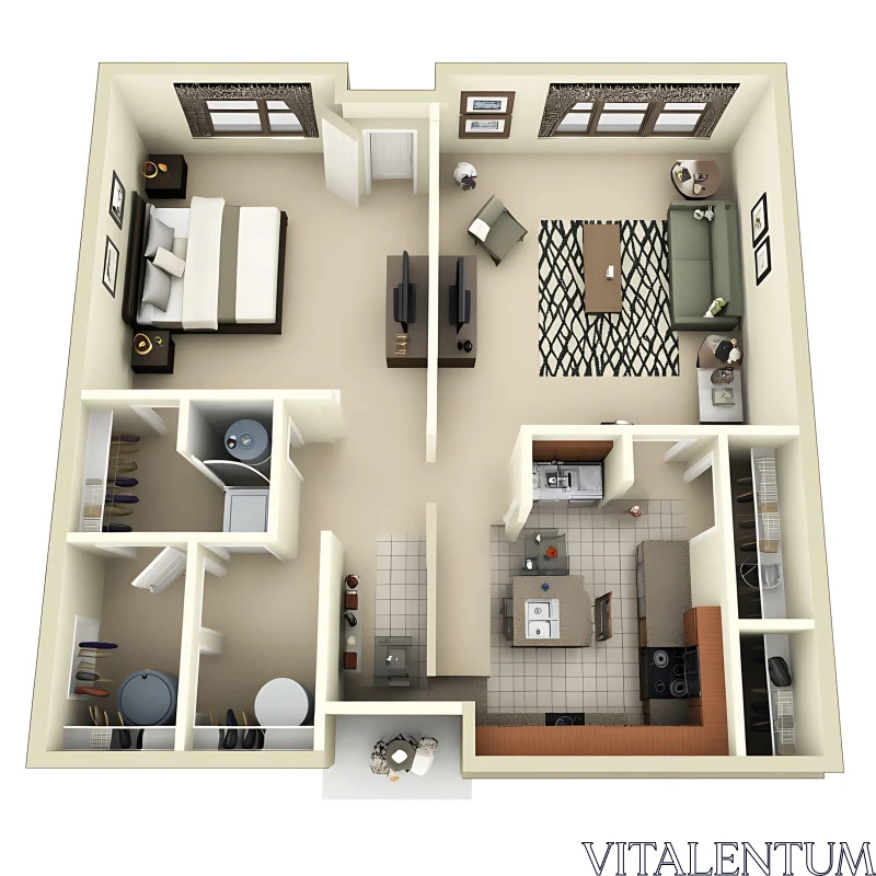 Apartment Layout Design AI Image