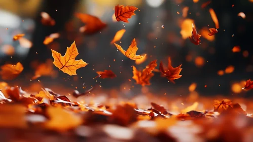 Falling Autumn Leaves