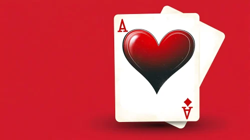 Playing Card Ace Heart Minimal