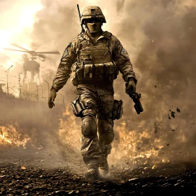 Military Soldier in Action