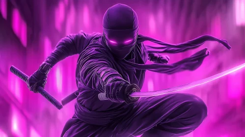 Shadowy Ninja with Katana