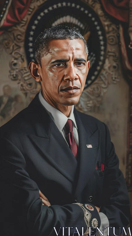 AI ART Barack Obama in Ornate Setting